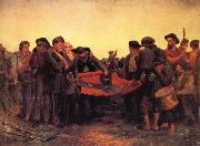 Richard Norris Brooke Furling the Flag oil painting
